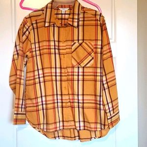 New Womens Plaid Long Sleeve Flannel